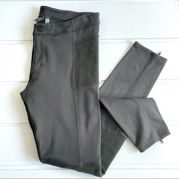 Athleta Trailsetter Ponte Motion Pants Travel Pants In Olive Size 8 - Picture 4 of 13